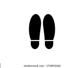 Bootprints vector icon. black illustration