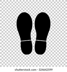 bootprints vector icon - black illustration