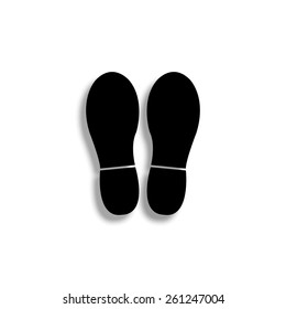 bootprints vector icon with shadow