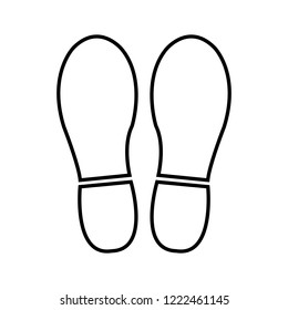 Bootprints - vector icon without  fill