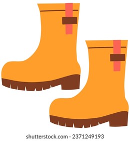 Boots autumn element. Vector illustration with autumn theme.