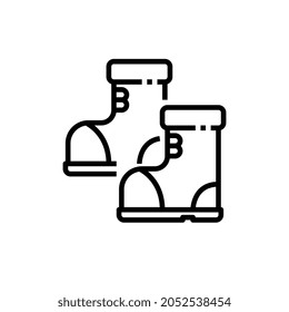 boots autumn season Line icon for business website,apps, and many more