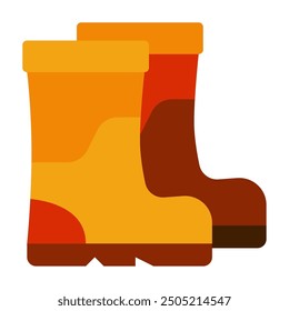Boots Autumn vector icon illustration