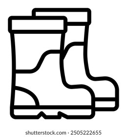 Boots Autumn vector icon illustration