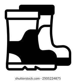Boots Autumn vector icon illustration