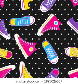 boots background, seamless pattern. Texture for fabric, wallpaper, decorative print