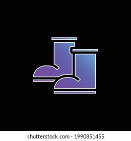 Boots blue gradient vector icon
