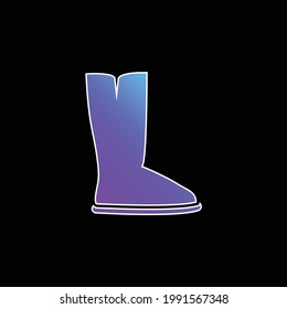 Boots blue gradient vector icon