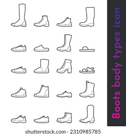 Boots body types icon for web and online store category