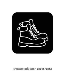 Icono Boots (Camping) Vector de glifos