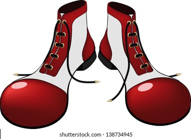 Boots for the clown. Cartoon