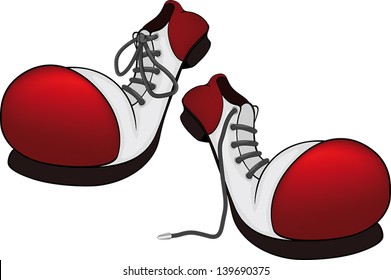 Boots for the clown. Cartoon