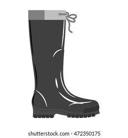 Boots collection. Hunting. Vector illustrations in flat style. Isolated vector illustration.