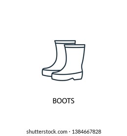 boots concept line icon. Simple element illustration. boots concept outline symbol design. Can be used for web and mobile UI/UX