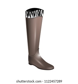 Boots. Fashion element in realistic vector illustration.