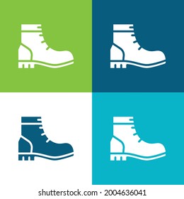 Stiefel Vierfarbige minimale Icon-Einstellung flach