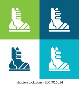 Stiefel Vierfarbige minimale Icon-Einstellung flach