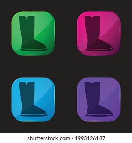 Boots four color glass button icon