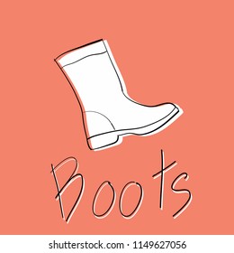 Boots Free hand drawn Vector in minimal style