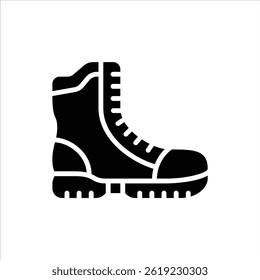 boots glyph icon. shoes black illustration