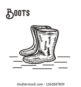 Boots Hand Drawn