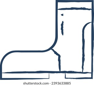Boots hand drawn vector illustration