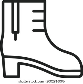 Stiefel mit Heels Symbol Vektorbild. Kann auch für Kleidung und Accessoires verwendet werden. Geeignet für mobile Apps, Web-Apps und Printmedien.