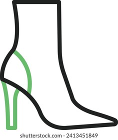 Boots with Heels icon vector image. Suitable for mobile application web application and print media.