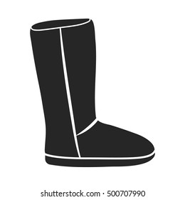 Boots icon in black style isolated on white background. Shoes symbol stock vector illustration.
