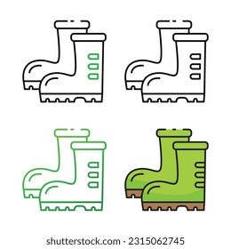Diseño de iconos de arranque en cuatro colores de variación