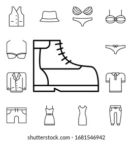 Boots icon. Detailed set of clothes icons. Premium quality graphic design. One of the collection icons for websites, web design, mobile app