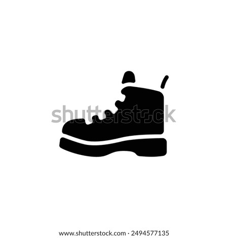 Boots icon. Flat silhouette version.