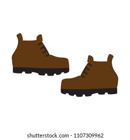 boots icon in flat style isolated vector illustration on white transparent background