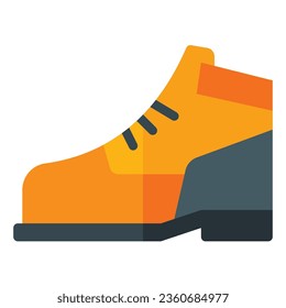 boots icon in flat style isolated on white background. Construction tools, vector illustration for graphic design projects