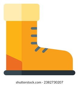 Boots icon in flat style. Suitable for logo, web, graphic design, illustration, sticker, books, etc.
