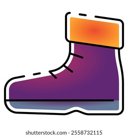 boots icon with gradient line style. Suitable for website design, logo, app, UI and etc. Based on the size of the icon in general, so it can be reduced.