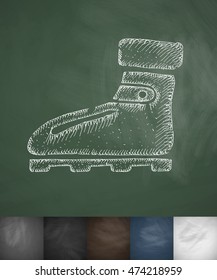boots icon. Hand drawn vector illustration