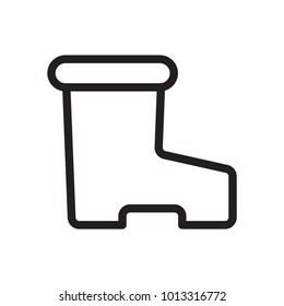 Boots icon high leather on a white background