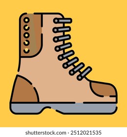 Boots Icon Illustration Flat Design