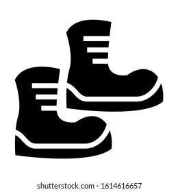 boots icon isolated sign symbol vector illustration - high quality black style vector icons

