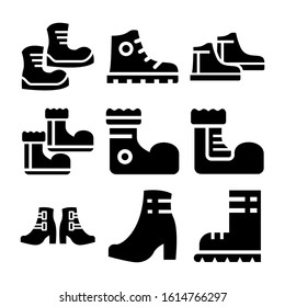 boots icon isolated sign symbol vector illustration - Collection of high quality black style vector icons

