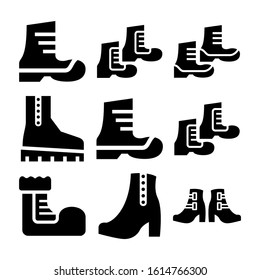 boots icon isolated sign symbol vector illustration - Collection of high quality black style vector icons
