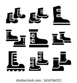 boots icon isolated sign symbol vector illustration - Collection of high quality black style vector icons
