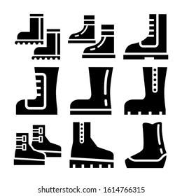 boots icon isolated sign symbol vector illustration - Collection of high quality black style vector icons
