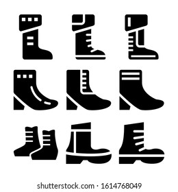 boots icon isolated sign symbol vector illustration - Collection of high quality black style vector icons
