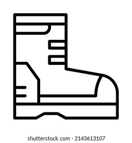 Boots Icon. Line Art Style Design Isolated On White Background