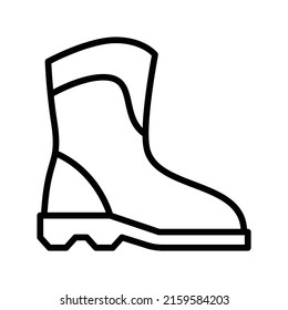 Boots Icon. Line Art Style Design Isolated On White Background