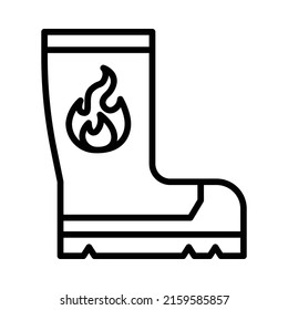 Boots Icon. Line Art Style Design Isolated On White Background