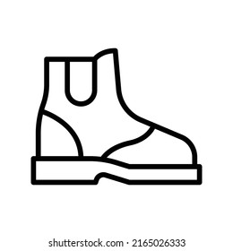 Boots Icon. Line Art Style Design Isolated On White Background