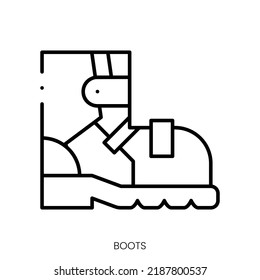 boots icon. Linear style sign isolated on white background. Vector illustration
